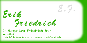 erik friedrich business card